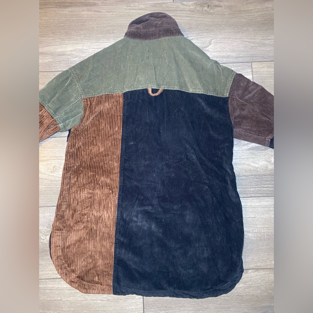 EUC 100% Cotton BDG Neutral Patchwork Corduroy Shirt Jacket Shacket - Picture 11 of 11
